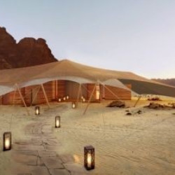 A tent in the desert