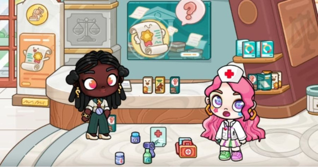 What's the most unusual item you might find in the "lost and found" at the Avatar World Hospital?